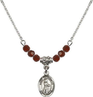 Saint Petronille Birthstone Necklace | 1/2 inch | 4mm Beads