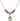 Saint Anastasia Birthstone Necklace | 1/2 inch | 4mm Beads  Garnet Sterling Silver
