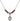Saint Alexandra Birthstone Necklace | 1/2 inch | 4mm Beads  Garnet Sterling Silver