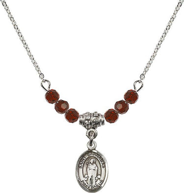 Saint Barnabas Birthstone Necklace | 1/2 inch | 4mm Beads