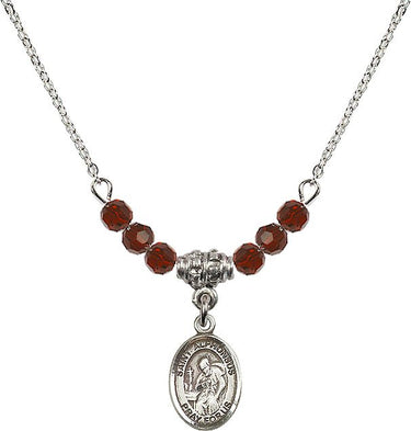 Saint Alphonsus Birthstone Necklace | 1/2 inch | 4mm Beads