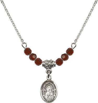 Our Lady of Perpetual Help Birthstone Necklace | 1/2 inch | 4mm Beads