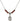Saint Elizabeth Ann Seton Birthstone Necklace | 1/2 inch | 4mm Beads  Garnet Sterling Silver