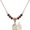 Pope Emeritace  Benedict XVI Birthstone Necklace | 1/2 inch  Garnet 14kt Gold Filled