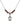 Saint Madeline Sophie Barat Birthstone Necklace | 1/2 inch | 4mm Beads  Garnet Sterling Silver