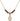 Cross Birthstone Necklace | 1/2 inch | 4mm Beads  Garnet 14kt Gold Filled