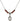 Saint Bartholomew the Apostle Birthstone Necklace | 1/2 inch  Garnet Sterling Silver