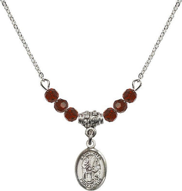 Saint Zita Birthstone Necklace | 1/2 inch | 4mm Beads