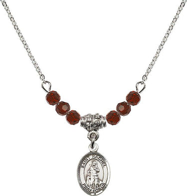 Saint Rachel Birthstone Necklace | 1/2 inch | 4mm Beads
