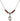 Saint Victoria Birthstone Necklace | 1/2 inch | 4mm Beads  Garnet Sterling Silver