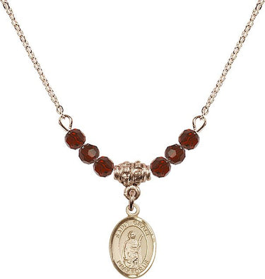 Saint Grace Birthstone Necklace | 1/2 inch | 4mm Beads