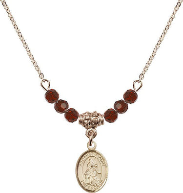 Saint Isaiah Birthstone Necklace | 1/2 inch | 4mm Beads