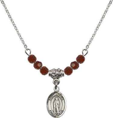 Saint Samuel Birthstone Necklace | 1/2 inch | 4mm Beads