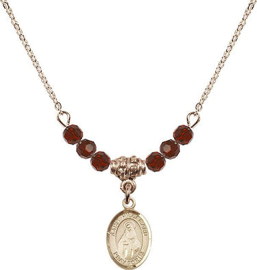 Saint Hildegard von Bingen Birthstone Necklace | 1/2 inch
