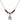 Saint Colette Birthstone Necklace | 1/2 inch | 4mm Beads  Garnet Sterling Silver