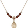 Our Lady of Africa Birthstone Necklace | 1/2 inch | 4mm Beads  Garnet 14kt Gold Filled