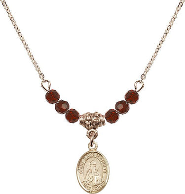 Saint Basil the Great Birthstone Necklace | 1/2 inch | 4mm Beads