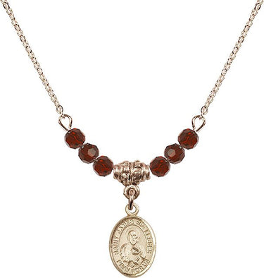 Saint James the Lesser Birthstone Necklace | 1/2 inch | 4mm Beads