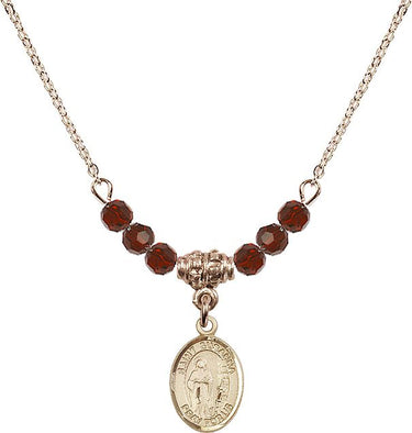 Saint Susanna Birthstone Necklace | 1/2 inch | 4mm Beads