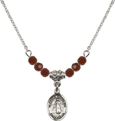 Blessed Karolina Kozkowna Birthstone Necklace | 1/2 inch