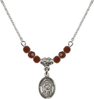 Saint Deborah Birthstone Necklace | 1/2 inch | 4mm Beads