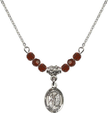 Saint Fiacre Birthstone Necklace | 1/2 inch | 4mm Beads