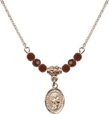 Saint Joseph of Arimathea Birthstone Necklace | 1/2 inch | 4mm Beads
