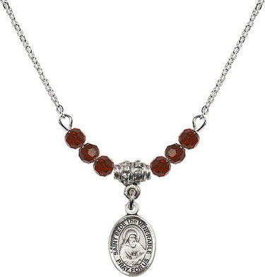 Saint Bede the Venerable Birthstone Necklace | 1/2 inch | 4mm Beads