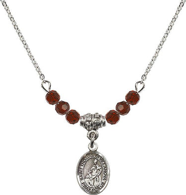 Saint Thomas of Villanova Birthstone Necklace | 1/2 inch | 4mm Beads
