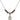 Saint Rosalia Birthstone Necklace | 1/2 inch | 4mm Beads  Garnet Sterling Silver
