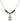 Saint Rosalia Birthstone Necklace | 1/2 inch | 4mm Beads  Garnet Sterling Silver