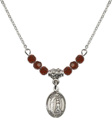 Saint Zoe of Rome Birthstone Necklace | 1/2 inch | 4mm Beads