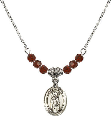 Saint Ronan Birthstone Necklace | 1/2 inch | 4mm Beads