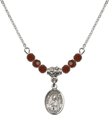 Saint Malachy O'More Birthstone Necklace | 1/2 inch | 4mm Beads
