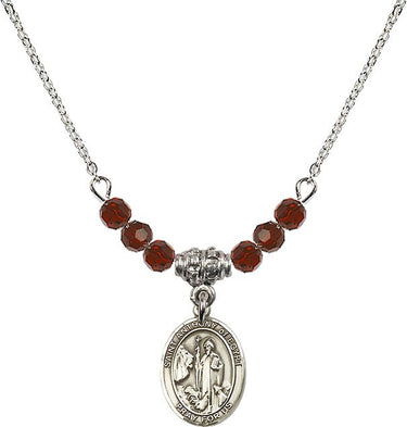 Saint Anthony of Egypt Birthstone Necklace | 1/2 inch | 4mm Beads