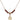 Cross Birthstone Necklace | 1/2 inch | 4mm Beads  Garnet 14kt Gold Filled