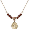 Saint Wolfgang Birthstone Necklace | 1/2 inch | 4mm Beads  Garnet 14kt Gold Filled