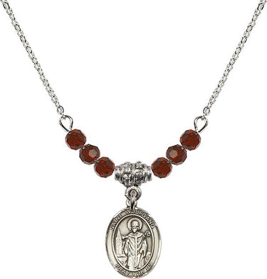 Saint Wolfgang Birthstone Necklace | 1/2 inch | 4mm Beads