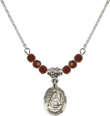 Saint Edburga of Winchester Birthstone Necklace | 1/2 inch