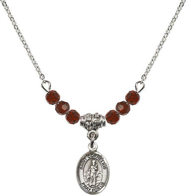 Saint Cornelius Birthstone Necklace | 1/2 inch | 4mm Beads