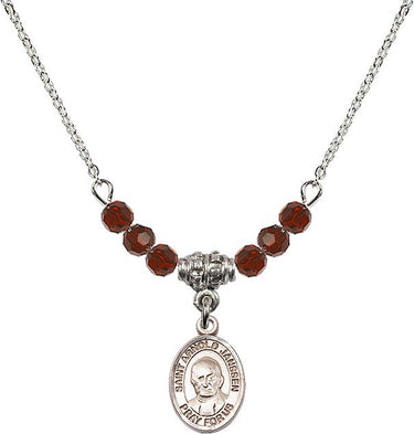 Saint Arnold Janssen Birthstone Necklace | 1/2 inch | 4mm Beads