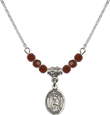 Saint Regina Birthstone Necklace | 1/2 inch | 4mm Beads