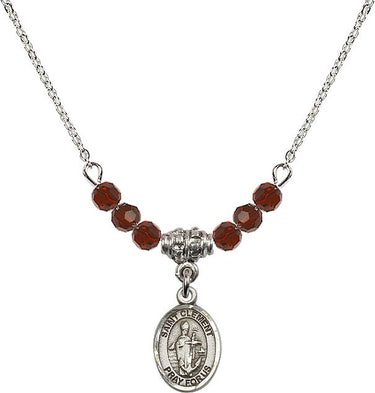 Saint Clement Birthstone Necklace | 1/2 inch | 4mm Beads