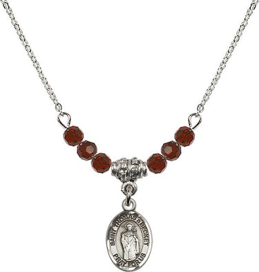 Saint Thomas A Becket Birthstone Necklace | 1/2 inch