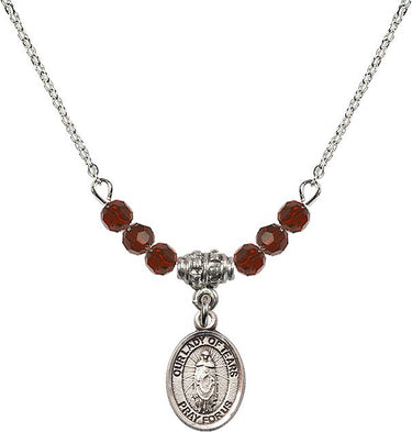 Our Lady of Tears Birthstone Necklace | 1/2 inch | 4mm Beads