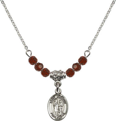 Saint Joachim Birthstone Necklace | 1/2 inch | 4mm Beads