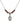 Saint Catherine of Bologna Birthstone Necklace | 1/2 inch | 4mm Beads  Garnet Sterling Silver