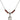 Saint Paula Birthstone Necklace | 1/2 inch | 4mm Beads  Garnet Sterling Silver