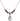 Saint Paula Birthstone Necklace | 1/2 inch | 4mm Beads  Garnet Sterling Silver