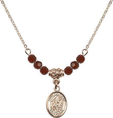 St. Polycarp of Smyrna Birthstone Necklace | 1/2 inch | 4mm Beads